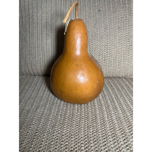 Vtg Hand Painted Decorative 10" Gourd Rustic Autumn Landscape Design Folk Art - Picture 3 of 10
